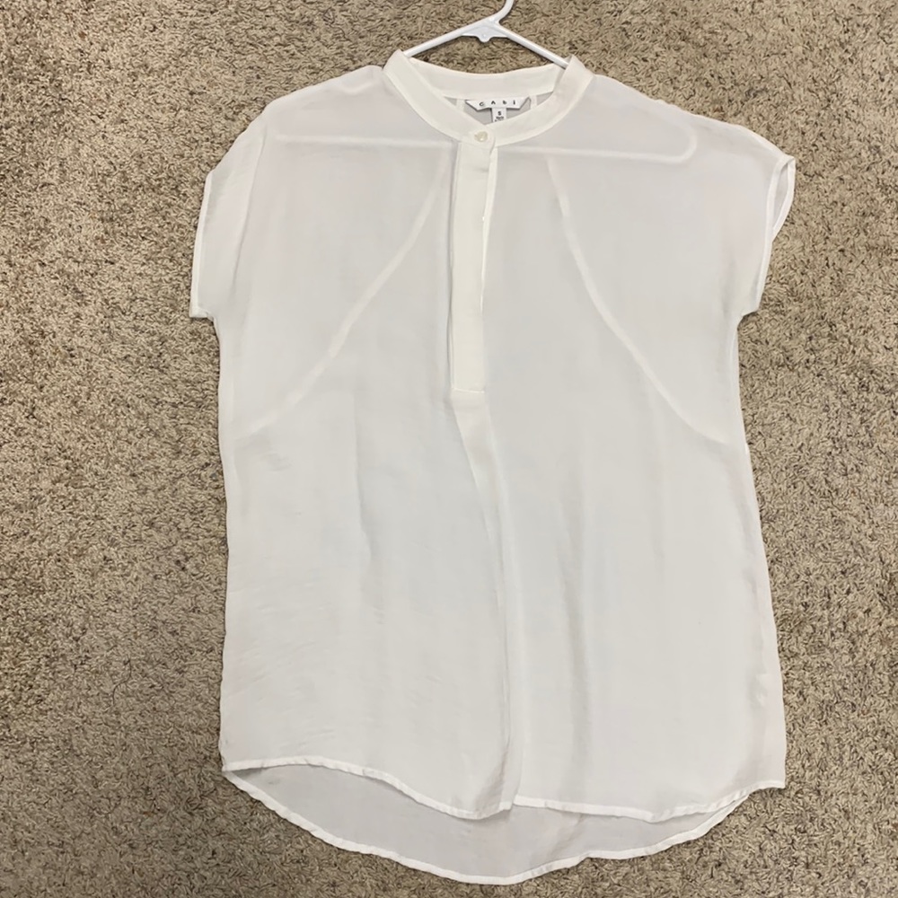 Like new Cabi white placket blouse